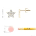 thumbnail image 2 of ANGARA Lab Grown Diamond Star-Shaped Stud Earrings for Women in 14K Yellow Gold (Size-1.8mm| Color-F-G| Clarity-VS) | April Birthstone, Anniversary Jewelry Gift for Women | Lab-Grown Diamond Earrings, 2 of 4