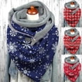 thumbnail image 4 of Bufanda De Navidad Cosy Warm Bufanda De Navidad Copos De Nieve Impreso Bufanda Botón Bufanda Otoño Invierno Bufanda Navidad Año Nuevo Regalo Guardurnaity AP007677-01, 4 of 6
