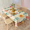 thumbnail image 2 of Pioneer Flower Floral Print Pattern Rectangle Tablecloth 60"x120",Waterproof Polyester Rectangle Table Cloth, Wipeable Spillproof Polyester Tablecloth for Dining, Camping, Indoor and Outdoor, 2 of 6