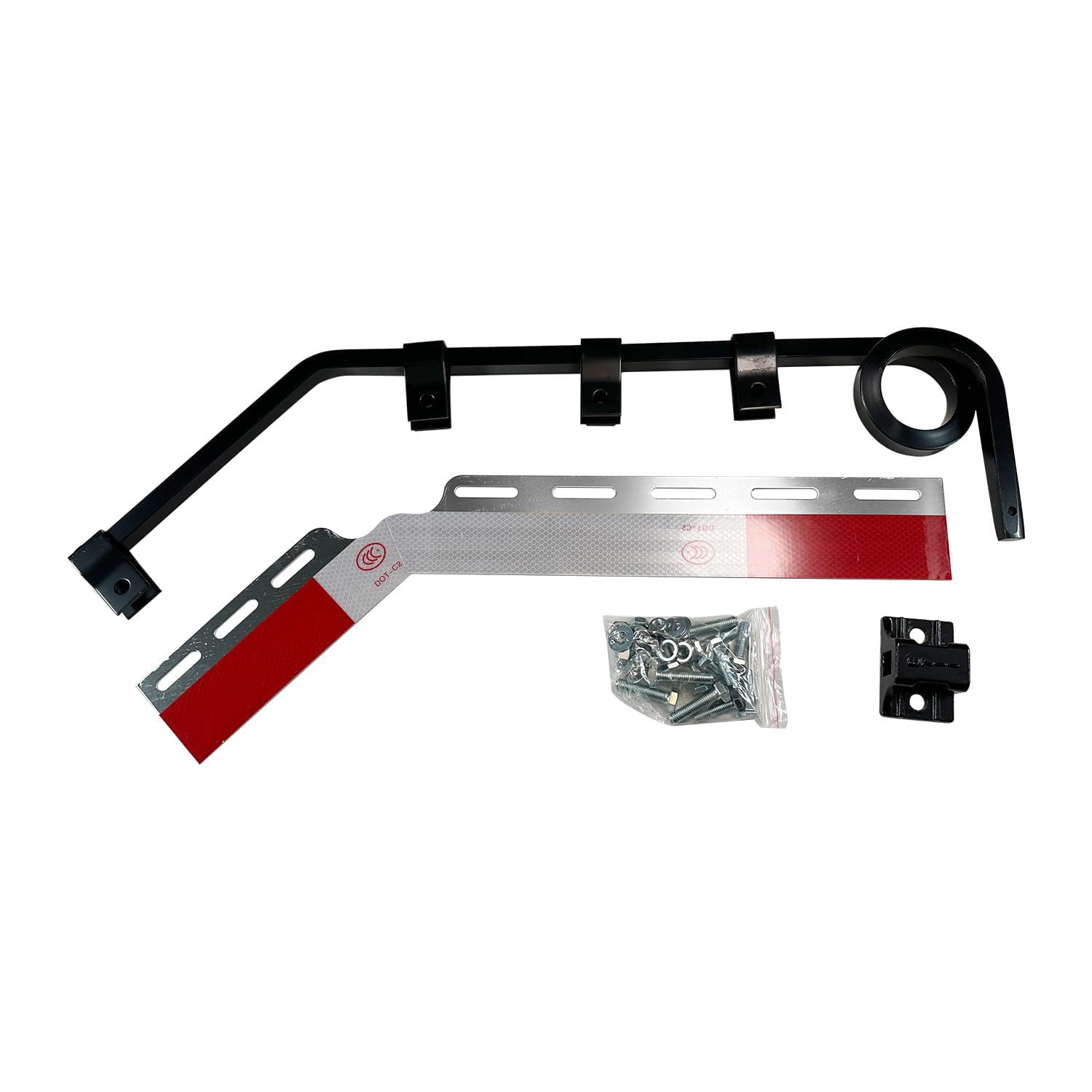 BST BSSP Semi Truck Angled Bar Type Mud Flap Hangers Complete Kit for Left& Right Side,30" Length Square Steel 1 Coil Damping Spring - Angled Mud Flap Hanger Universal Fit Semi Trucks Trucks, Trailers