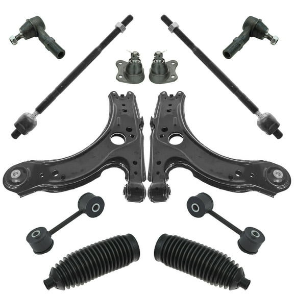 Front Suspension & Steering Kit Set of 12 Ball Joints Control Arms Tie Rods New PSA59093
