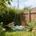 thumbnail image 5 of Hanging Bird Baths for Outdoors - 7.8Inch Small Birdbaths Outdoor, Ideal for Wild Birds and Outdoor Yard, Patio Décor - Sky Blue, 5 of 6