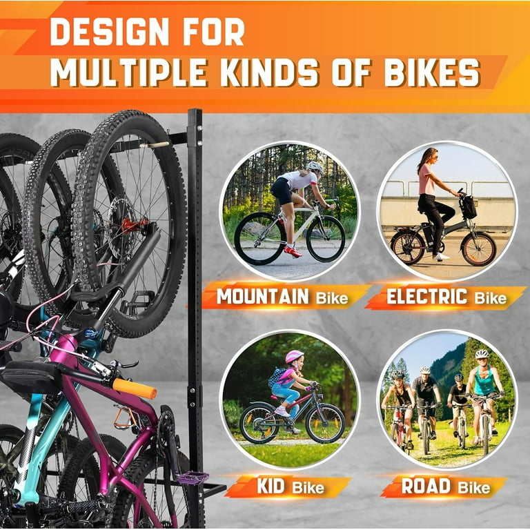 Bike Stand Rack With Storage – Bike Rack Floor Stand- Garage