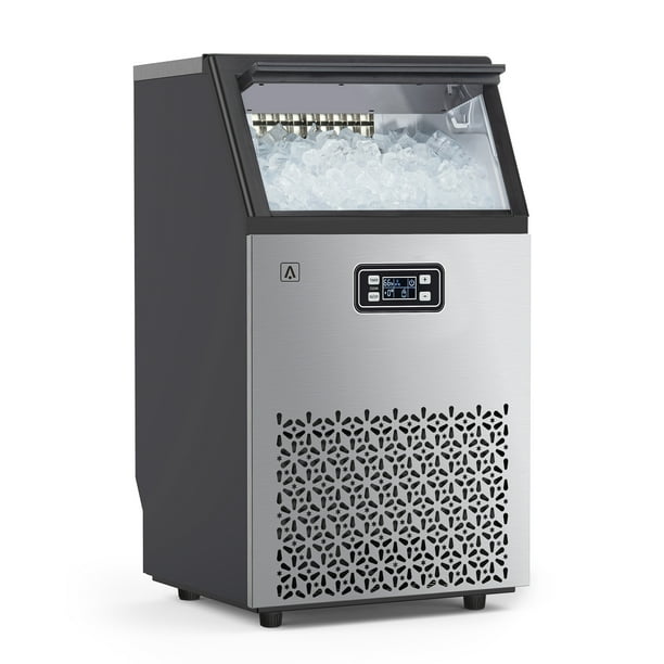 Acekool Commercial Ice Maker Machine, 150lbs/24H Stainless Steel Under