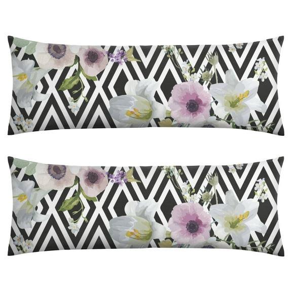 Aesthetic Watercolor Print Body Pillow Cover 20x54 - Artistic Country Long Pillow Case with Zipper - Soft Breathable Maternity Pillowcase - Full Body Pillow Protector - Aesthetic Bed Pillow Cover