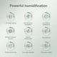 thumbnail image 3 of Naiovety Humidificador de aire 1.2L 2 Gear Room Oficina Hogar Difusor de con luz nocturna Sonic Gran capacidad Portable Mist Maker Humidificadores Blanco, 3 of 6