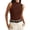 Coffee #14, variant on Tank Tops Woman Mock Neck Sleeveless Tops 2026 Summer Turtleneck Business Layer Tees Loose Fit Ribbed Knit Slim Fit Casual Tanks