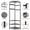 Stone Grey, variant on QinaQin Corner Coat Rack, 3 Shelves and 12 Hooks, Entryway Coat Rack, Industrial Style Coat Rack Storage Rack, with Shoe Cabinet