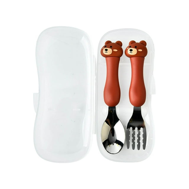 Cartoon Toddler Utensil Sets Stainless Steel Kid Spoon Fork Cutlery For Home Kitchen Restaurant Dining Use
