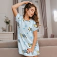 thumbnail image 6 of Bixox Cartoon Turtle Pattern Women's Nightgown, Soft & Breathable Sleepwear, Round Neck Knee-Length Pajama Dress,Loungewear for Home & Sleep, 6 of 7
