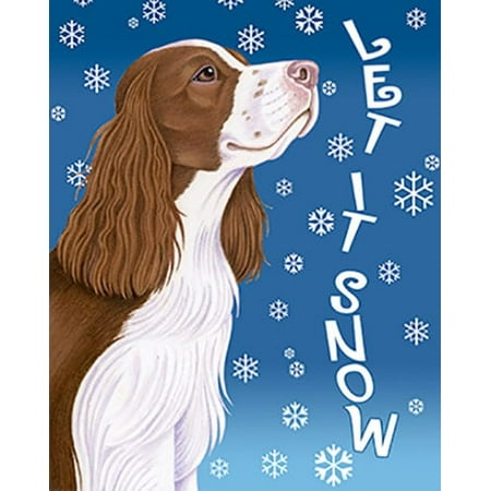 Springer Spaniel Liver/White - Best of Breed Let It Snow Garden