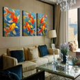 thumbnail image 4 of Hieng Wall Art Canvas Painting Goldfish Oil Painting Couple Fish Original Art Animals Wall Art Marine Decor Gifts Unframed, 4 of 6