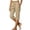 Khaki# capri pants for women, variant on Petite Capris for Women Petite Length Side Slit Summer Capri Pants with Pockets Elastic Waisted Casual Pants Khaki S