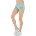thumbnail image 3 of ToBeInStyle Women's Drawstring Dolphin-Hemmed Shorts - Heather Grey/Lemon - Medium, 3 of 7
