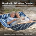 thumbnail image 3 of Sunnydaze 2-Person Polyester Spreader Bar Hammock with Stand, 450 lb Capacity - Catalina Beach, 3 of 15
