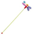 thumbnail image 1 of Flmtop Cat Wand Creative Shape Stress-relieving Plastic Feather Style Cat Teaser Stick Pet Interactive Toy for Home, 1 of 11