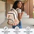 thumbnail image 4 of Kuiaobaty Cat Print Kids Backpack for Girls 8-10 Cherry Blossom Print Backpack with Bottle Holder Lightweight School Bookbag Daypack for School, Pink, 4 of 7