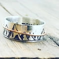 thumbnail image 5 of Womens Two Tone Alloy Rotating Heart Ring European Fashion Mountain Peak Design Band Ring Stress Relief Ring Fashion Jewelry Gift for Her, 5 of 5