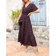 thumbnail image 6 of Yesfashion Women's Summer Dresses V-Neck Flutter Sleeve Flowy Short Mini Dress Casual A-Line Ruffle Tiered Swing Dresses, 6 of 9