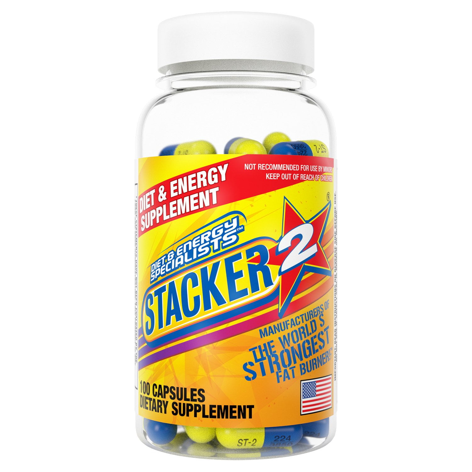 Stacker 2 Ephedra Free World’s Strongest Fat Burner Burn Body Fat