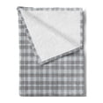 thumbnail image 2 of Abstract Soft Flannel Fleece Blanket, Modern Checkered Motif in Soft with Geometric Effects Symmetry Fashion Image, Cozy Plush for Indoor and Outdoor Use, 50" x 60", Pale Blue Grey, by Ambesonne, 2 of 5