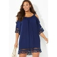 thumbnail image 4 of Swimsuits for All Women's Vera Crochet Cold Shoulder Cover Up Dress, 4 of 4