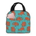 thumbnail image 1 of Fotbe Fun Octopus Pattern Insulated Lunch Bag – Thick Aluminum Foil Lunch Box, Waterproof Thermal Tote with Front Access Pocket, Keeps Food Fresh for 4 Hours, 1 of 8