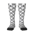 thumbnail image 2 of Picia Women Crew Soft Moisture-wicking Socks Happy Soccer Pattern Design Cotton Socks, One Size fit All, 2 of 9