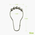 thumbnail image 6 of Naiture Never Rust Stainless Steel Curtain Hooks, Shower Curtain Hooks/Rings for Bathroom Shower Rod, Set of 12, Brushed Nickel, 6 of 8