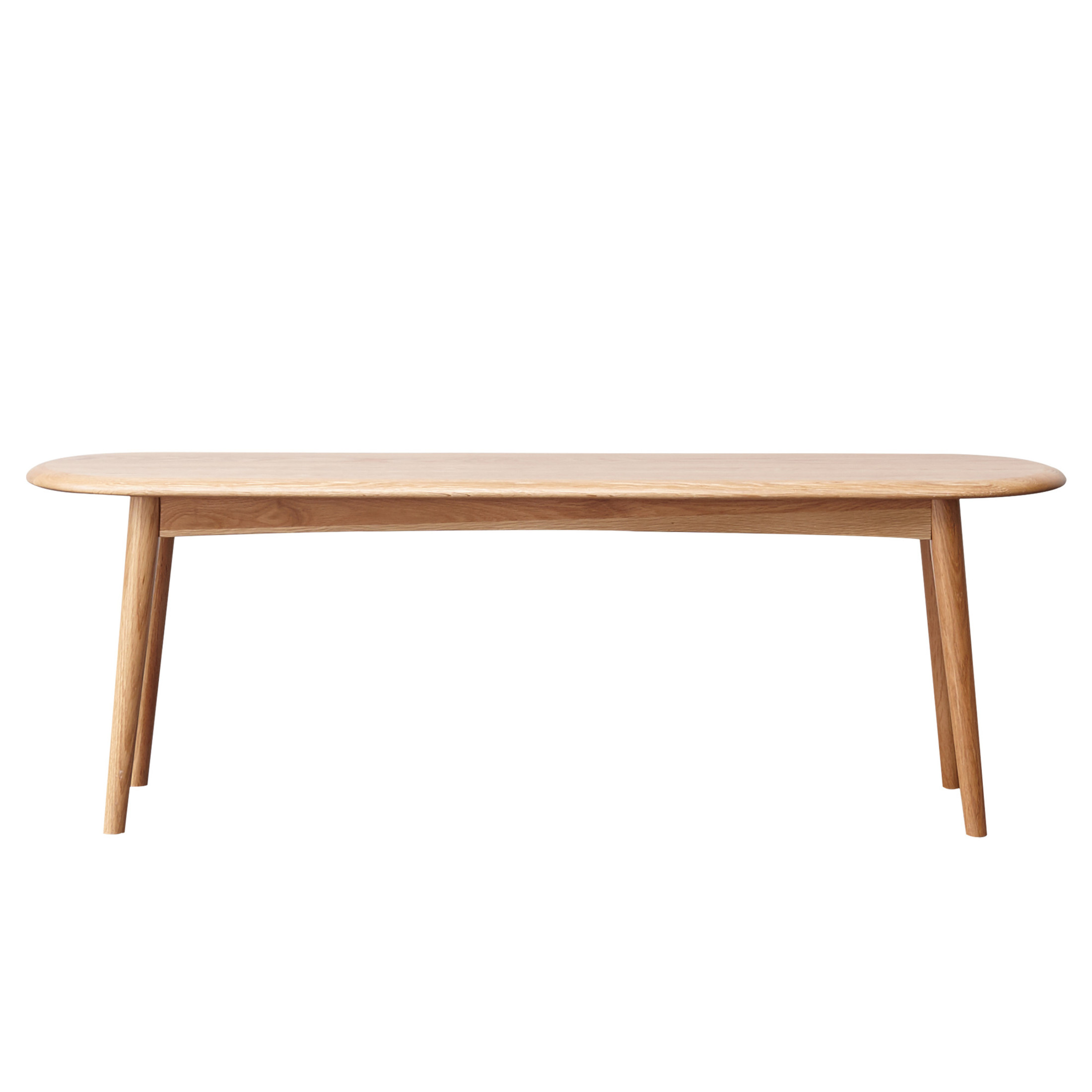 Noble House Natural Solid Oak Dining Bench, Half-Round Design with Wide Sitting Surface, Durable Oak Wood Bench for Dining Room, Living Room, or Entryway, Versatile Use, OAK