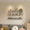 thumbnail image 5 of Long Floating Shelves for Wall Set of 3, 47 Inch Gray Picture Ledge Shelf for Bathroom, Bedroom, Kitchen, Living Room Storage and Decoration, 5 of 6