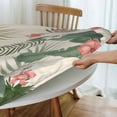 thumbnail image 4 of YFYANG Round Fitted Table Cloth, Waterproof Tropical Plant Flower Pattern Polyester Table Cover, Indoor Outdoor Decorative Tablecloths with Elastic Edge, 4 of 7