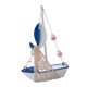 thumbnail image 2 of Mini modelo de velero decorativo de temática playera, pequeño barco de estilo mediterráneo de madera Pez, 2 of 9