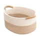 thumbnail image 4 of Cestas tejidas de cuerda de algodón Cesta nórdica sencilla para guardería Cesta de almacenamiento de cuerda tejida 22cmx16cmx11cm, 4 of 9