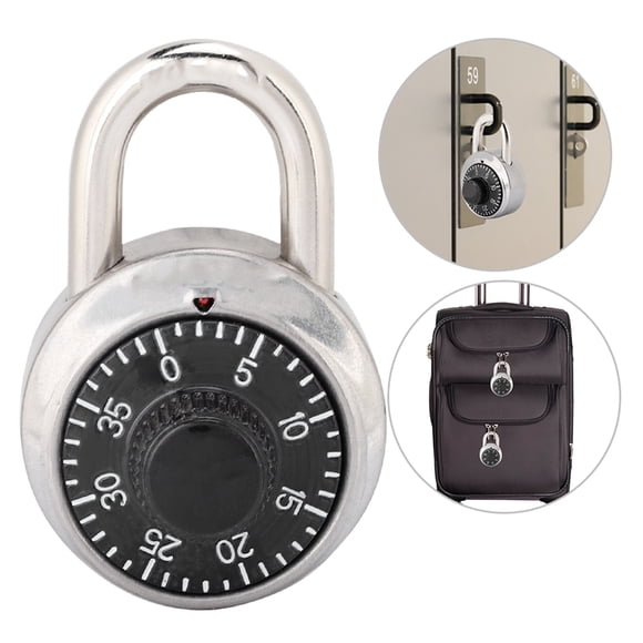 Candado de Combinación de Código de Dígitos Giratorios, Cerrado de Seguridad Redonda para Puerta y Armario