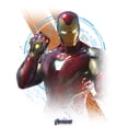 thumbnail image 2 of Men's Marvel Iron Man Time Travel Platform Logo  Baseball Graphic Tee White/Black Small, 2 of 4