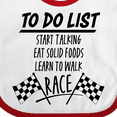 thumbnail image 4 of Inktastic To Do List Funny Racing for Baby Boys or Girls Baby Bib, 4 of 4