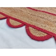 thumbnail image 3 of Natural Jute Scallop Boho, Handmade Braided Jute Rug, Customize in any Size, Scalloped Runner Rug Bohemian Scallop Rug, Natural Jute Rug, 3 of 5