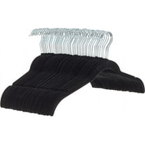Non-Slip Shirt Clothes Hangers Velvet, Space-Saving Slim, Sturdy, Black, Pack of 50