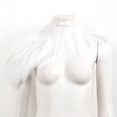 thumbnail image 2 of Doomiva Women's Gothic Feather Shrug Cape Victorian Scarf Cape Shawls Elegant Shoulder Wings White One Size, 2 of 7