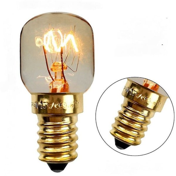 15W E14 Salt Lamps Light Bulbs (4-pack) for 300°C Oven, Refrigerator, 2700K Multifunctional Appliances (Warm White)