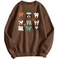 thumbnail image 2 of Halloween Cute Sweatshirts for Women 2025 Long Sleeve Crewneck Cute Tooth Graphic Sweatshirt Pullover Tops, 2 of 3