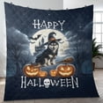 thumbnail image 4 of Happy Halloween Siberian Husky Witch Pumpkins Bats Quilt Blanket Husky Dog Lover Gifts Cozy Comforter Throw Blanket - 13012, 4 of 5