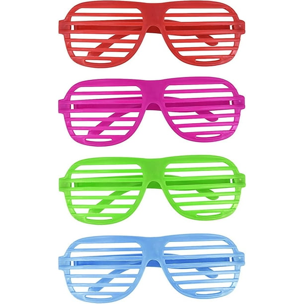 Neon Glasses with Dark Lenses (Adult) 4 Assorted Colours