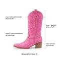 thumbnail image 2 of Botas DREAM PAIRS DWUMMB2504 Rosa en Nobuk con Bordado y Tacón de 5.2 cm, 2 of 8