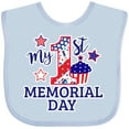 thumbnail image 3 of Inktastic My 1st Memorial Day with Cupcake and Stars Boys or Girls Baby Bib, 3 of 4