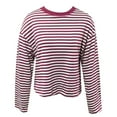 thumbnail image 4 of Women's Long Sleeve Striped T-Shirt Color Block Design Loose Fit Round Neck Comfortable Everyday Casual Wear, 4 of 4