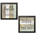 thumbnail image 2 of Gango Home Decor Contemporary Live Your Dreams & Faith Makes All Things Possible; Two 12x12in Art Prints in Black Frames, 2 of 6