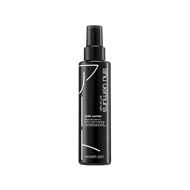 Prebase para el cabello multibeneficio Shu Uemura Shiki Worker | Prebase alisadora y brillante antiencrespamiento | Reduce el encrespamiento Aumenta la luminosidad Suaviza la textura | Para peinados s