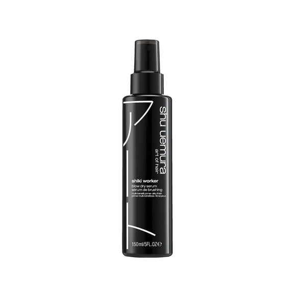 Prebase para el cabello multibeneficio Shu Uemura Shiki Worker | Prebase alisadora y brillante antiencrespamiento | Reduce el encrespamiento Aumenta la luminosidad Suaviza la textura | Para peinados s